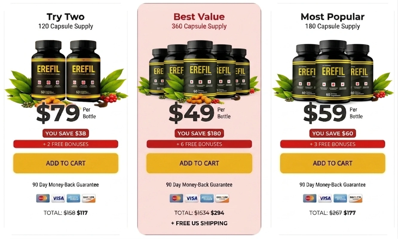 Erefil  Official Price Packages and Discount Offers